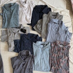 Travis Mathew Mixed Men's Polo Shirt Lot - Assorted Blues & Greys (10) XXXL